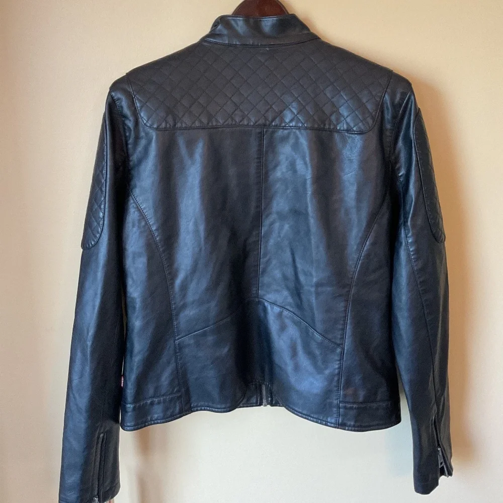 LEVI’S STRAUSS Motocross Racer Zip Jacket Size L Faux Leather